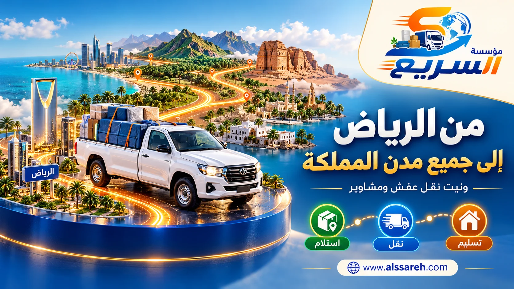 نقل العفش والمشاوير بالونيت من الرياض إلى مدن المملكة